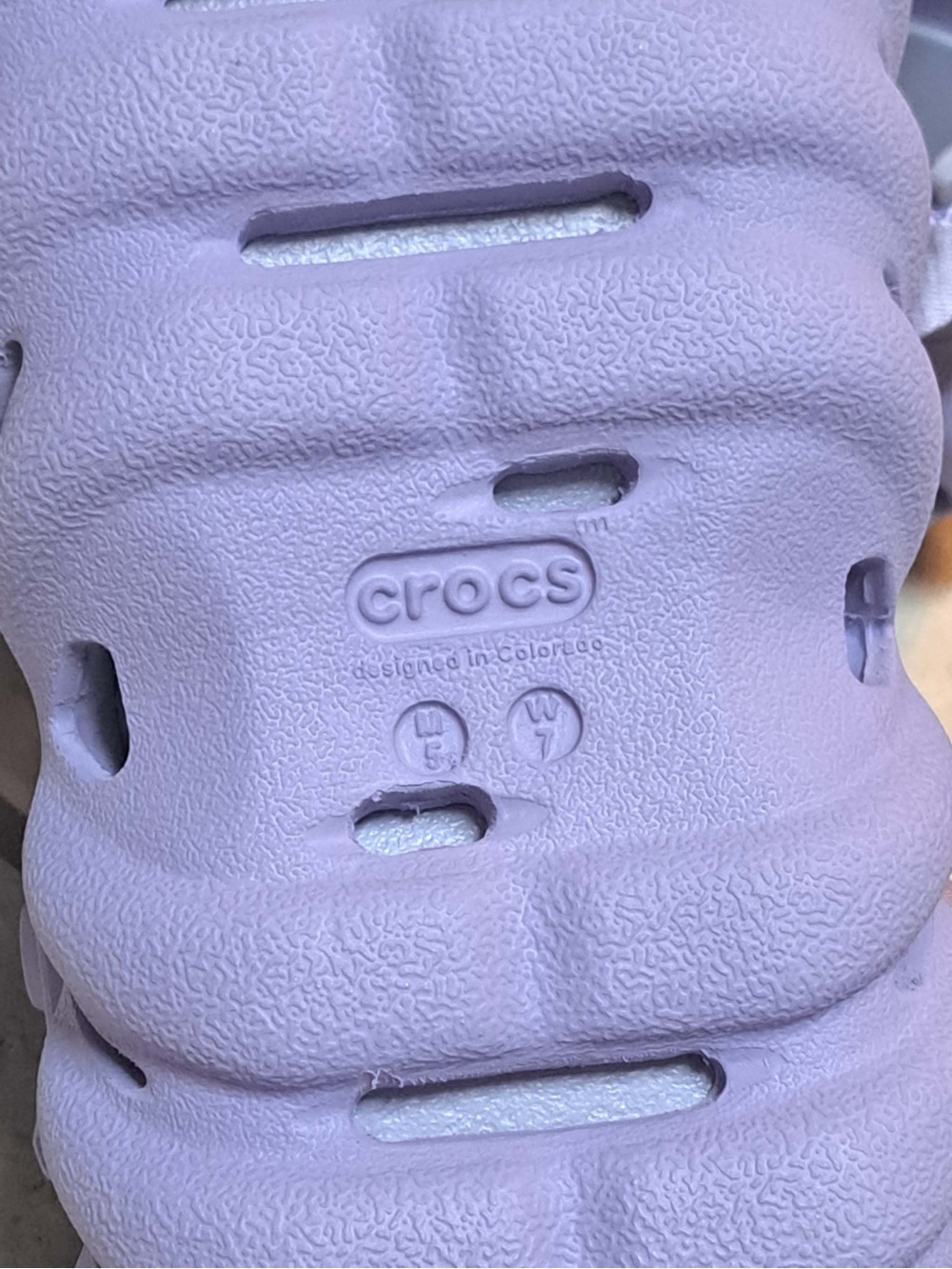 Crocs Echo Clog "Mystic Purple" Unisex Croc - Women's size 7 / Men's 5 - Picture 8 of 8